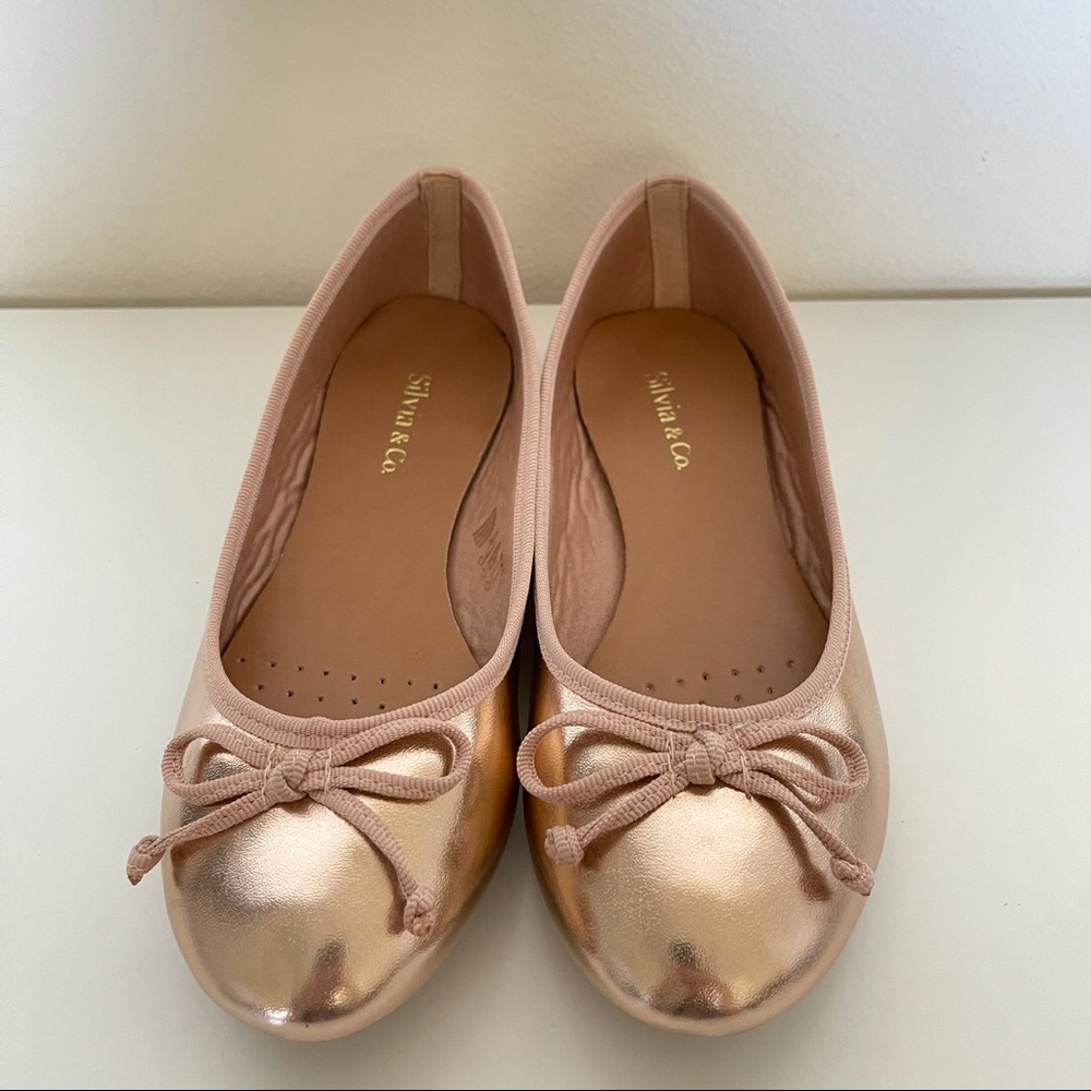 Ballerina Flat Metallic Rose Gold